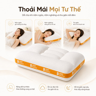 [MUA GỐI TẶNG CHUỐI] Gối ngủ công thái học CozyElite Bananue bông gòn cao cấp chuẩn y khoa