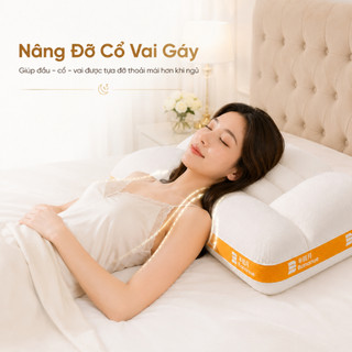 [MUA GỐI TẶNG CHUỐI] Gối ngủ công thái học CozyElite Bananue bông gòn cao cấp chuẩn y khoa