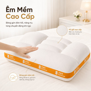 [MUA GỐI TẶNG CHUỐI] Gối ngủ công thái học CozyElite Bananue bông gòn cao cấp chuẩn y khoa