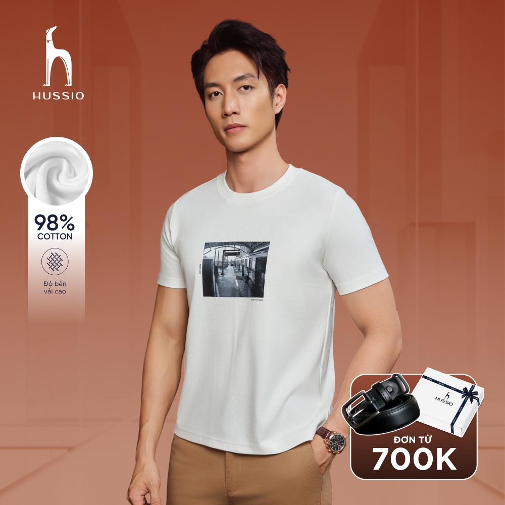 [FLASH SALE ĐỘC QUYỀN] Áo thun in hình Trạm Metro, chất liệu cotton mỹ cao cấp thoáng mát, form vừa không ôm - HUSSIO