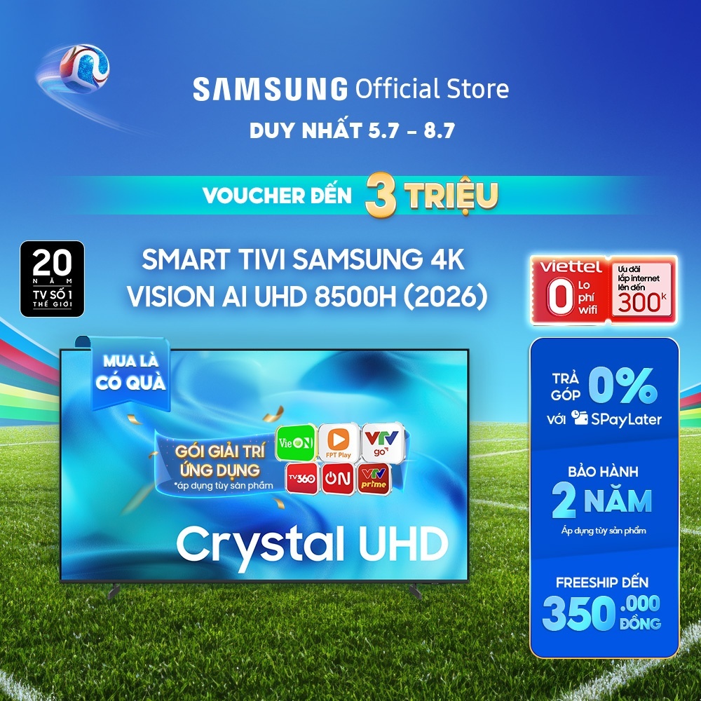 Smart tivi Samsung UHD 8500H 4K Vision AI Smart TV (2026)
