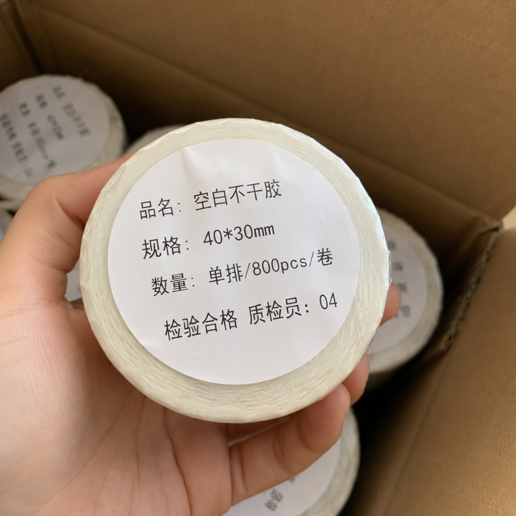 [10 CUỘN]Tem In Nhiệt Cuộn Trắng Không Cần Mực - Decal In Mã Vạch, Tem Đơn Hàng, Tem Hàng Hóa Bám Dính Tốt