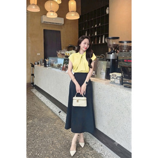 Áo lụa cổ xoắn