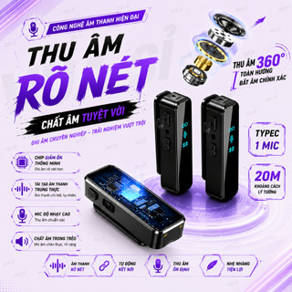 Mic Thu Âm Không Dây VUASI M31 - Bật Tắt Lọc Ồn Hiệu Quả - Micro Cài Áo, Quay Video , Chất Lượng Cao