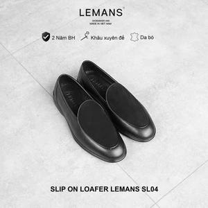 Giày Loafer nam Lemans S4L04 da bò nappa, đế êm chân, giày công sở, giày lười tây, bảo hành chính hãng 24 tháng