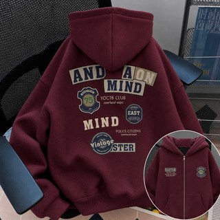 Áo Khoác Hoodie Zip KONOVA Form Rộng Boxy Nỉ Lót Lông Dày 2 Lớp Có Mũ Khóa Kéo EASTER