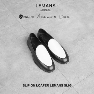 Giày Loafer nam Lemans S4L05 da bò nappa, đế êm chân, giày công sở, giày lười tây, bảo hành chính hãng 24 tháng