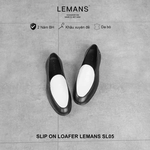 Giày Slip on Loafer LEMANS 3.SL05 - da bò - đế êm chân, công sở trẻ trung, BH 12 tháng