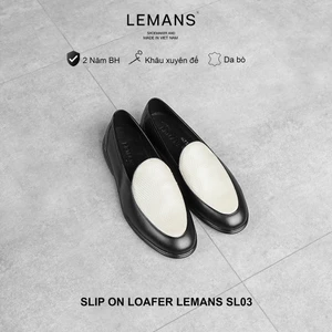 Giày Loafer nam Lemans S4L03 da bò nappa, đế êm chân, giày công sở, giày lười tây, bảo hành chính hãng 24 tháng