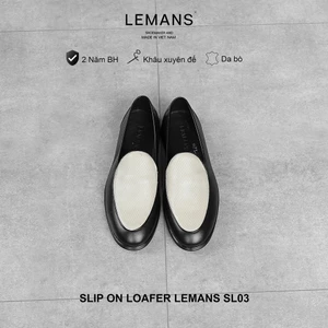 Giày Slip on Loafer LEMANS 3.SL03 - da bò - đế êm chân, trẻ trung, bảo hành chính hãng 24 tháng
