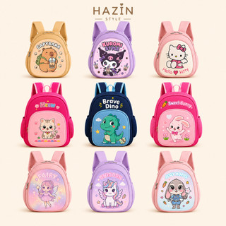 Balo Mầm Non Cho Bé Trai Bé Gái 1-5 HAZIN STYLE, Chống Thấm Nước Siêu Nhẹ Đi Học Mẫu Giáo, Hoạt Hình Dễ Thương