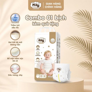 [ MUA 1 TẶNG 1] Combo 1 bịch Tã/Bỉm Mây Premium Công Nghệ Seamless Siêu Thấm Hút - Bản Nâng Cấp Siêu Mềm Mại,Chống Hăm