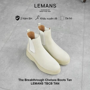 The Breakthrough Chunky Chelsea Boots Tan da Nubuck Lemans - Bảo hành chính hãng 24 tháng toàn quốc