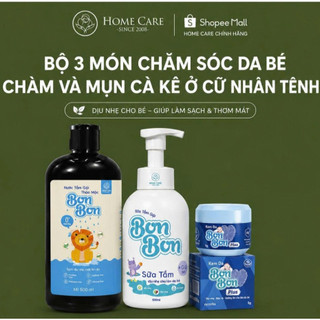 Bộ 3 Món Chăm Sóc Da Chàm Và Mụn Cà Kê Cho Bé Ở Cữ Chính Hãng Home Care Sữa, Nước Tắm Và Kem Da Bon