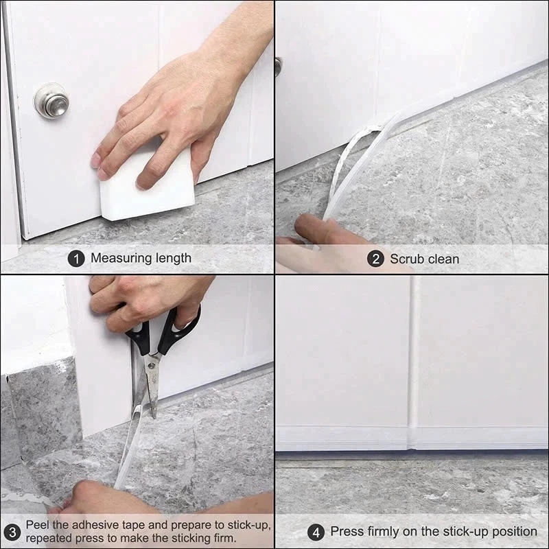 Ron Cao Su Cuộn Dài 5md x 3.5cm - Ron Dán Chặn Khe Cửa - Chống Bụi, Ngăn Gió Lùa, Côn Trùng Tiện Lợi