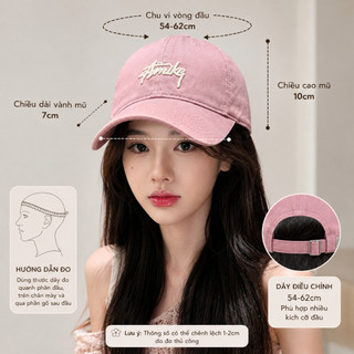 Combo 2 Mũ Lưỡi Trai Nam Nữ Amike Thêu Chữ Nổi Form Hàn Quốc - Mũ Cotton Unisex Cao Cấp Che Nắng Thời Trang