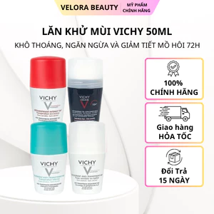 Lăn khử mùi Vichy 50ml khô thoáng ngăn ngừa và giảm tiết mồ hôi 72H không gây kích ứng sạm da