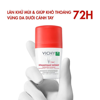 Lăn khử mùi Vichy 50ml khô thoáng ngăn ngừa và giảm tiết mồ hôi 72H không gây kích ứng sạm da