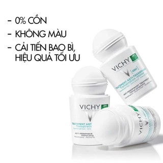 Lăn khử mùi Vichy 50ml khô thoáng ngăn ngừa và giảm tiết mồ hôi 72H không gây kích ứng sạm da