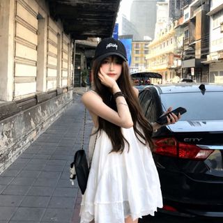 Mũ lưỡi trai HAZIN thêu chữ Amike form cứng, nón lưỡi trai dành cho nam nữ đi học đi làm chất liệu vải kaki dày mịn