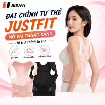 JUSTFIT - Đai chống gù lưng, hỗ trợ định hình, cải thiện vóc dáng, có nẹp hỗ trợ chỉnh dáng cơ thể