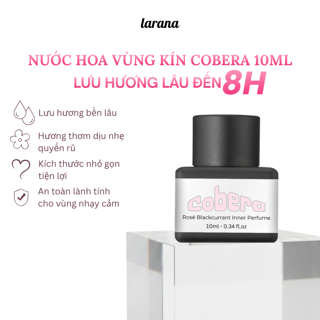 Nước hoa vùng cá nhân Cobera Rosé Blackcurrant 10ml hương hoa hồng quyến  rũ lưu hương lâu cuốn hút