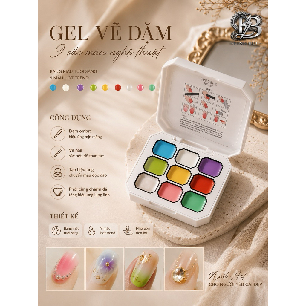 ✨ GEL DẶM OMBRE nhiều màu – GEL VẼ NHIỀU MÀU ✨Linh Bùi