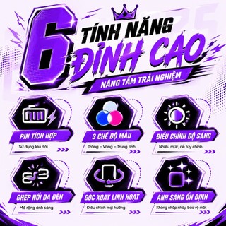 Đèn LED TÍCH ĐIỆN VUASI GZ49 – Hỗ Trợ Ánh Sáng Khi Chụp Ảnh, Quay Video, Có 3 Chế Độ Sáng Đa Năng