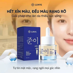Serum LUNYS Tinh Chất Serum Black Ginseng Dưỡng Trắng Sáng Da, Cải Thiện Thâm Sạm, Hỗ Trợ Chậm Lão Hóa