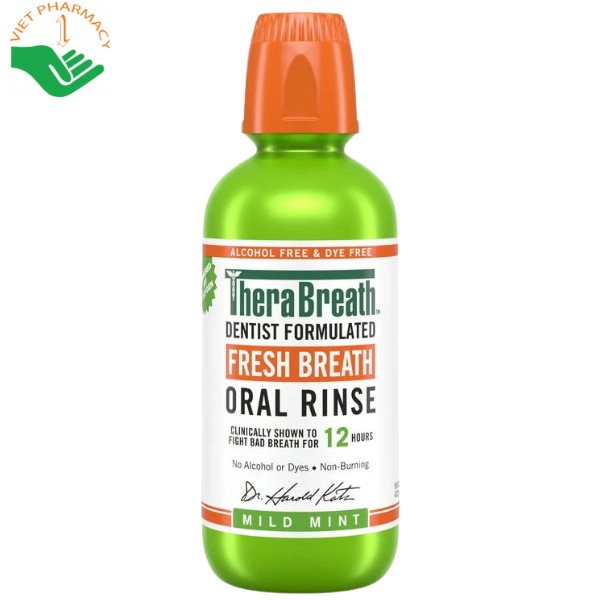 E19_ Nước súc miệng TheraBreath Mint Fresh Breath 473ml