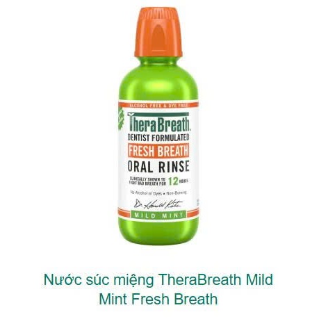 E19_ Nước súc miệng TheraBreath Mint Fresh Breath 473ml