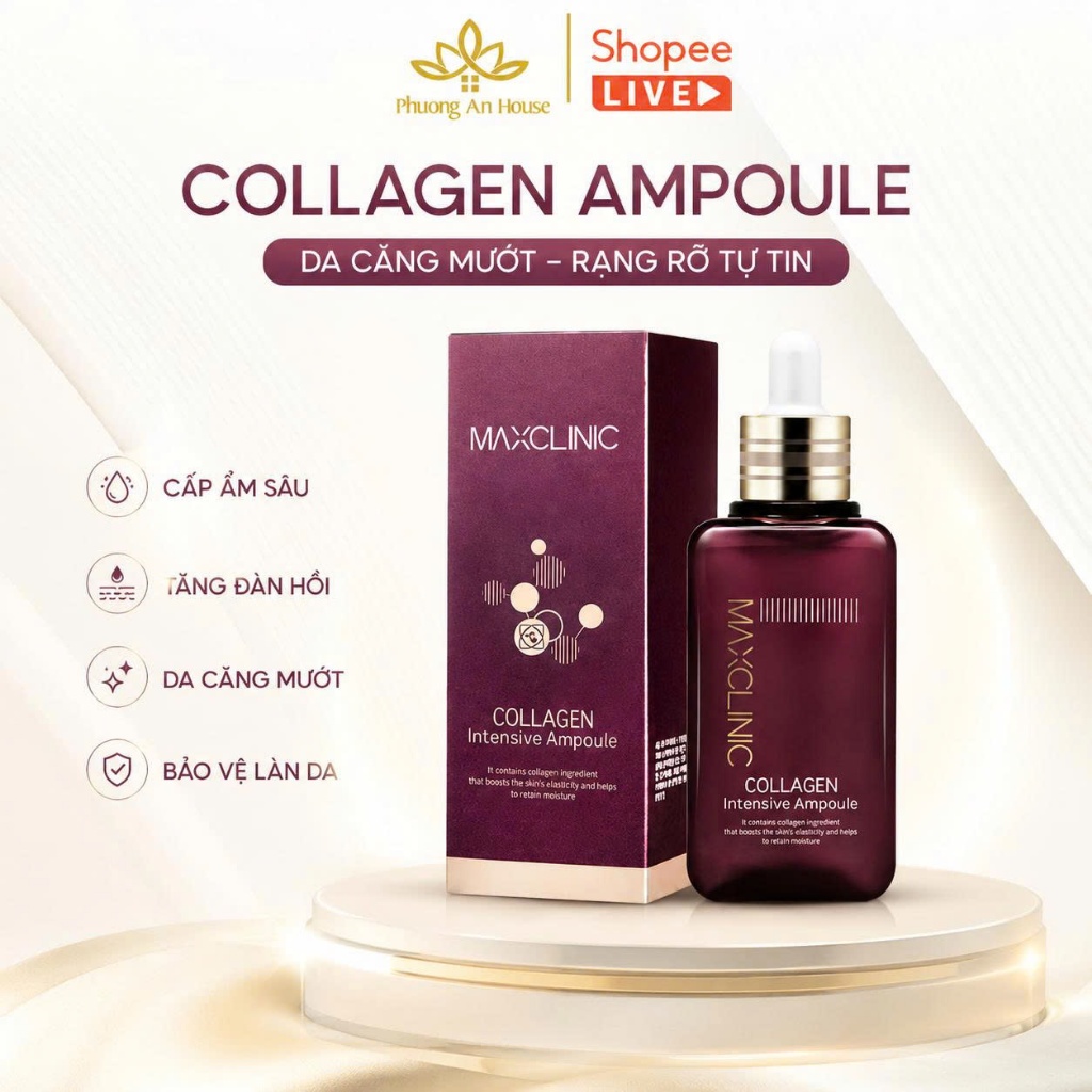 Serum Collagen Dưỡng Da Và Ngăn Ngừa Lão Hóa Maxclinic Collagen Intensive Ampoule 100ml