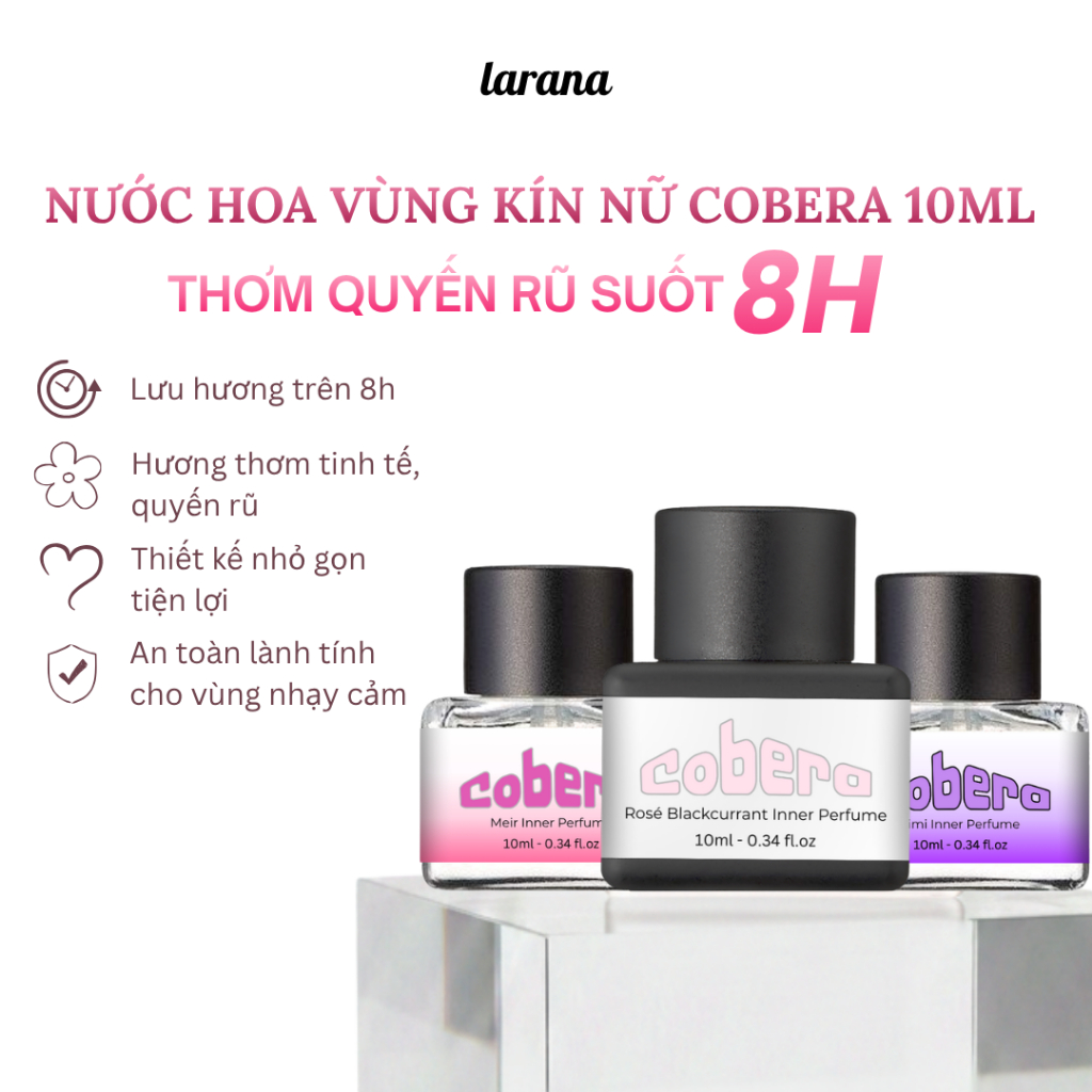 Nước hoa vùng kín COBERA Inner Perfume 10ml, lưu hương lâu mùi hương quyến rũ nhẹ nhàng tinh tế thu hút, khử mùi tốt