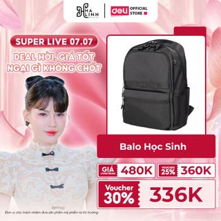 [VHL x Deli] Balo Học Sinh Deli Đựng Laptop 17inch Cao Cấp Chống Nước Thoáng Khí Thiết Kế Đơn Giản Thời Trang Đi Học