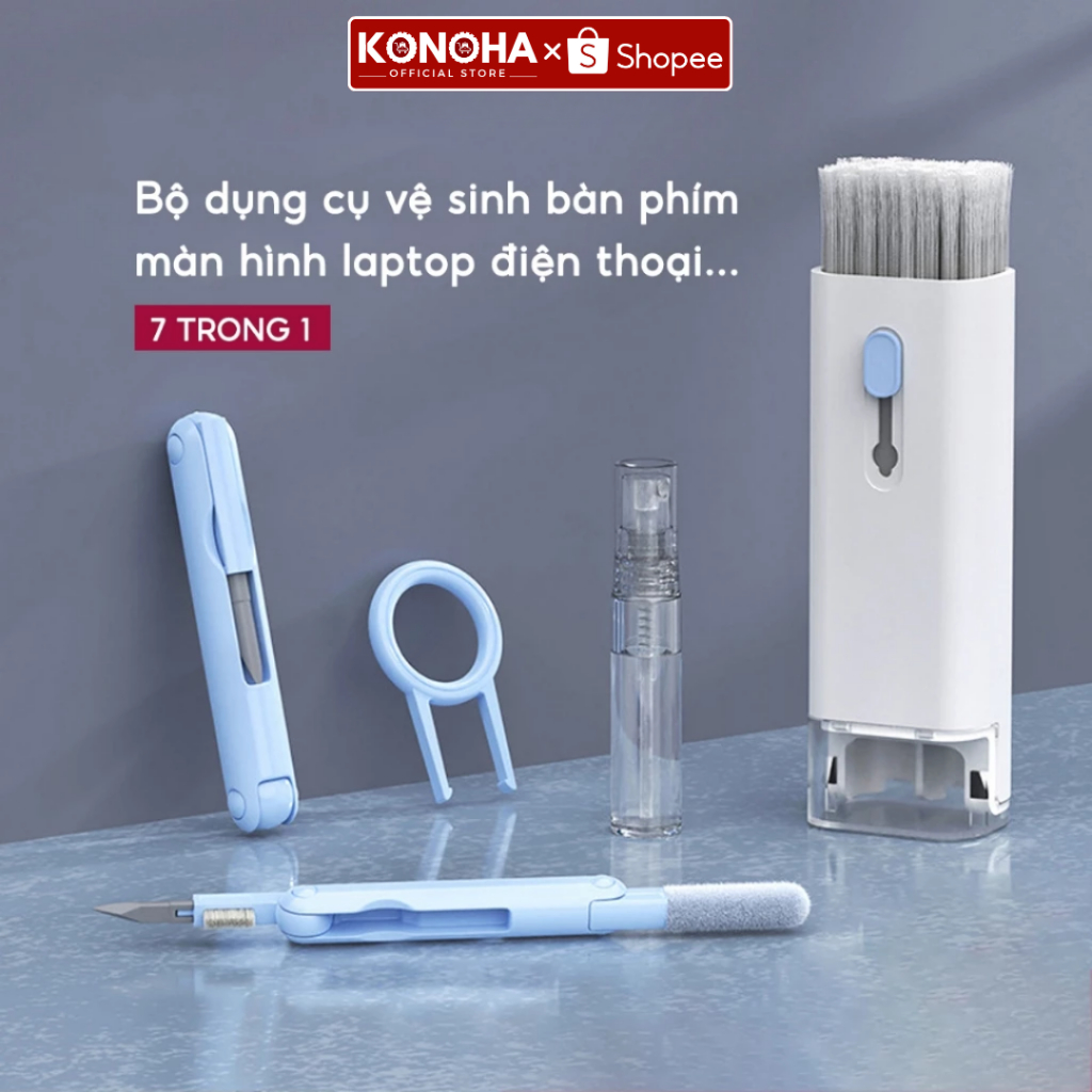 Bộ Dụng Cụ Vệ Sinh Laptop Máy Tính Điện Thoại 7In1 - Bộ Vệ Sinh Tai Nghe Bàn Phím Tiện Dụng