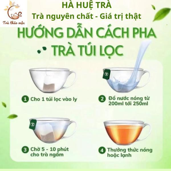 (Mua 1 + tặng 1) Trà Mâm xôi - Bầu đất tím hộp 40 túi, tốt cho phụ nữ, điều kinh, giảm đau bụng