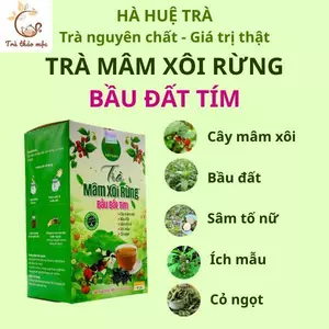 Trà Mâm Xôi Rừng - Bầu Đất Tím Túi Lọc, Hộp 40 Túi, Tốt Cho Phụ Nữ, Điều Kinh, Giảm Đau Bụng