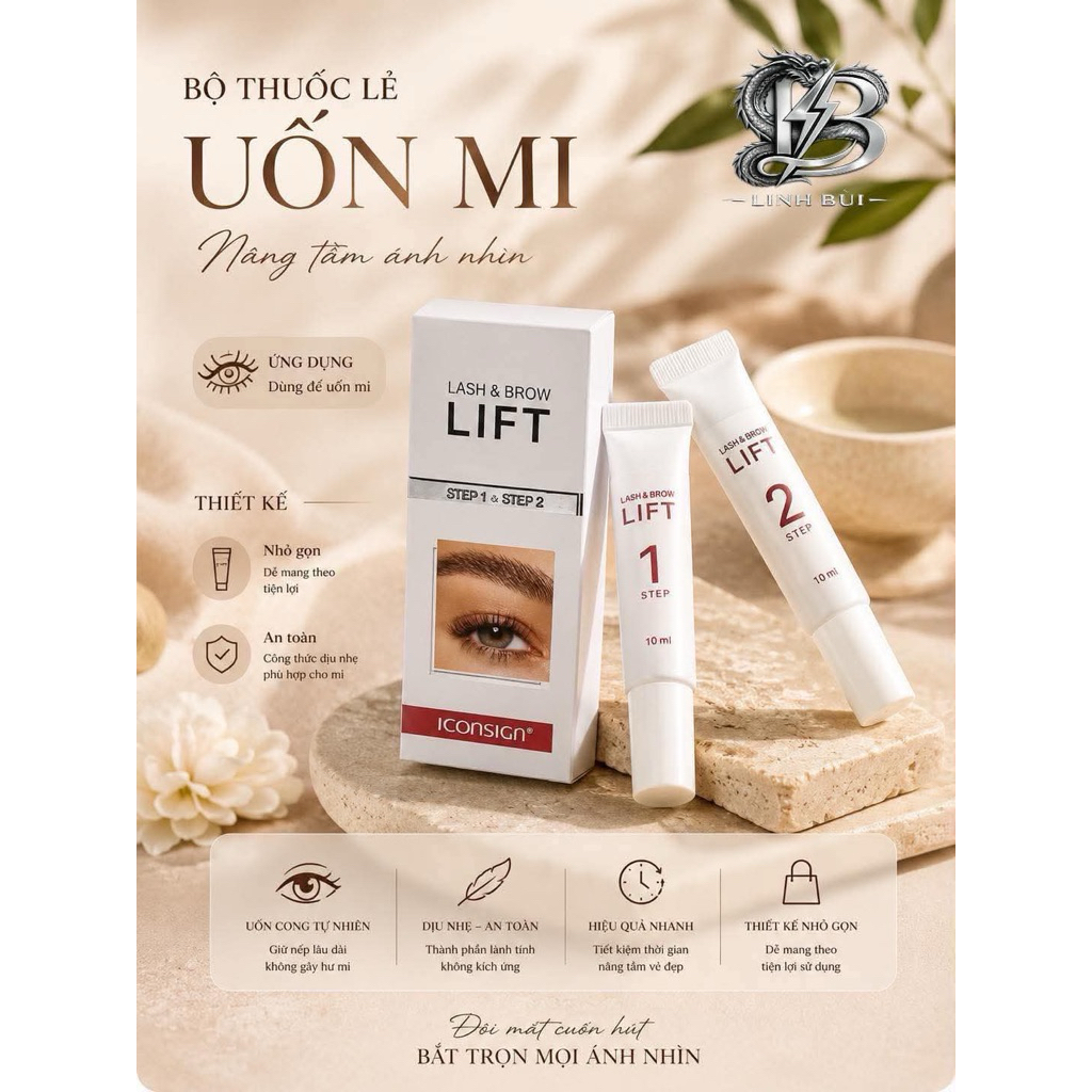 ✨ BỘ THUỐC LẺ UỐN MI thuần chay – LASH & BROW LIFT (STEP 1 & STEP 2)