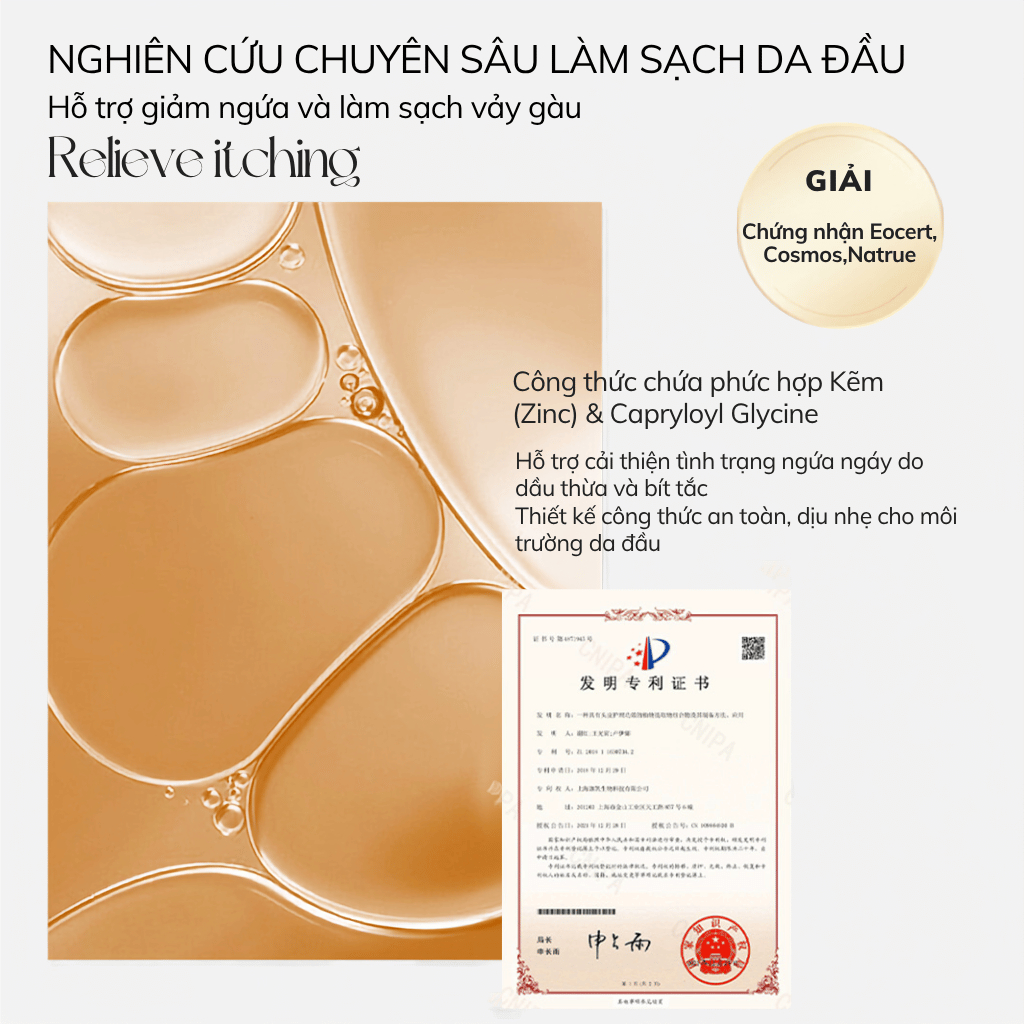 Dầu gội xả SPES Polypeptide hỗ trợ sạch gàu, giảm ngứa, dưỡng ẩm cho da đầu 480ml/500ml