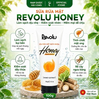 Sữa Rửa Mặt Revolu Honey 100g - Kiểm Soát Nhờn, Chiết Xuất Mật Ong Và Rễ Ngưu Bàng