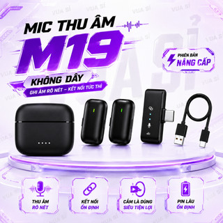 [Tặng Bông Lọc] MIC THU ÂM CÀI ÁO VUASI M19 LỌC ỒN HỖ TRỢ LIVESTREAM QUAY VIDEO MẪU MỚI SIÊU HOT
