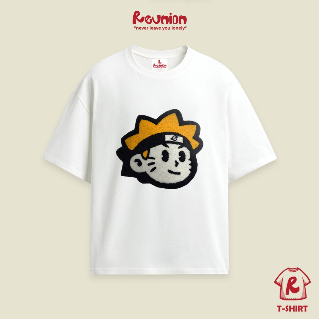 RNC Chenille Embroidery NARUTO Tee - Áo Thun Thêu Xù 3D Brand REUNION | BigBuy360 - bigbuy360.vn