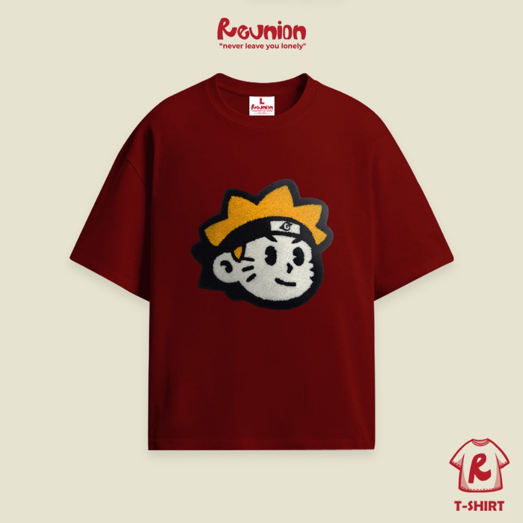 RNC Chenille Embroidery NARUTO Tee - Áo Thun Thêu Xù 3D Brand REUNION | BigBuy360 - bigbuy360.vn