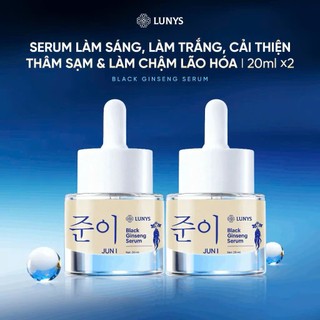 LUNYS Tinh Chất Serum Black Ginseng Dưỡng Trắng Sáng Da, Cải Thiện Thâm Sạm, Hỗ Trợ Chậm Lão Hóa