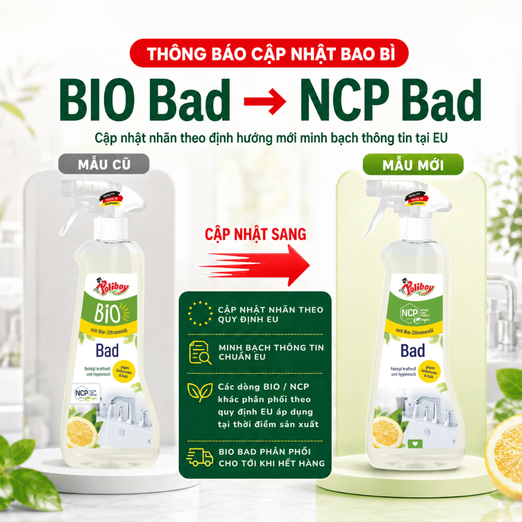 Xịt Tẩy Cặn Canxi Poliboy Nội Địa Đức - Hữu Cơ, Vệ Sinh Nhà Tắm, Sạch Vách Kính, Vòi Inox 500ml | BigBuy360 - bigbuy360.vn