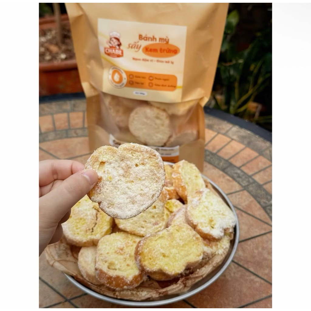 Bánh Mì Sấy Kem Trứng Chabe thơm ngon ròn rụm