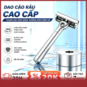 Dao Cạo Râu Inox 304 Cao Cấp Bàn Cạo Râu Cổ Điển Sang Trọng Cạo Sạch Mịn Màng