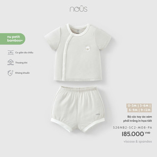 0-9m | Nous Bộ cộc cao cấp cho bé trai và bé gái mặc mùa hè chất liệu mềm mại mỏng nhẹ an toàn với da bé