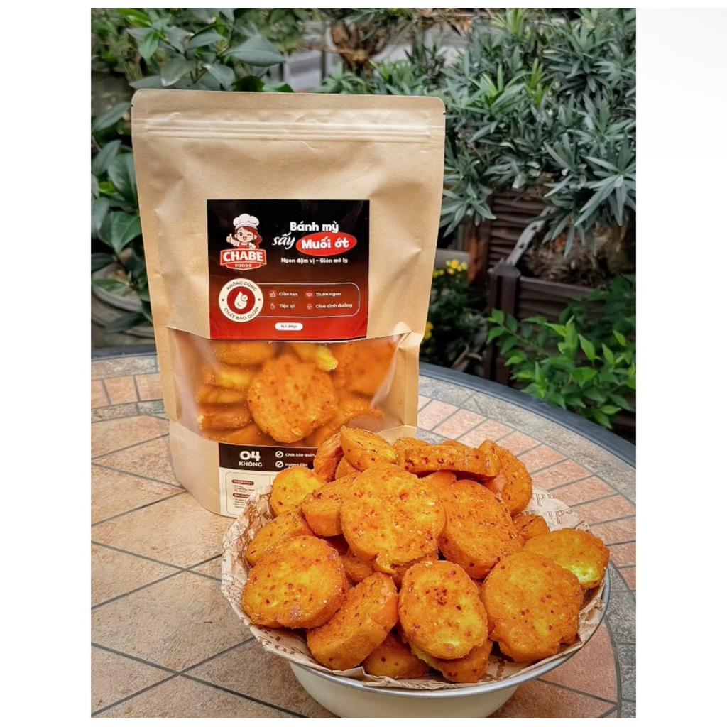 Bánh Mì Sấy Muối Ớt Chabe cay tê 300G