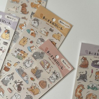 Sticker thú cưng Gaia Animal Diary chất giấy washi